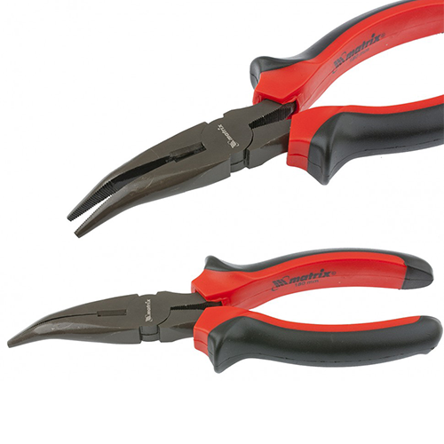Длинногубцы "Matrix" изогнутые 160мм двухкомпонентные ручки