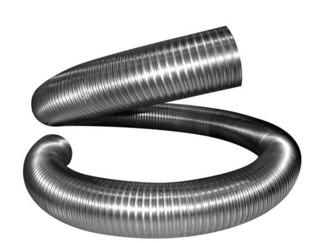 Воздухоотвод нерж.сталь спирально-навивной 1000мм, d=125мм