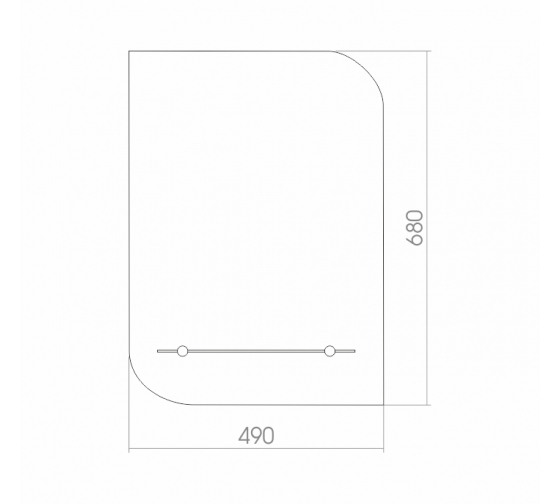Зеркало "Каприз-Люкс" 495*685мм с полкой и фацетом