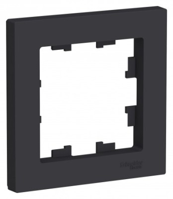 Рамка 1-постовая, универсальная, ATLASDESIGN карбон