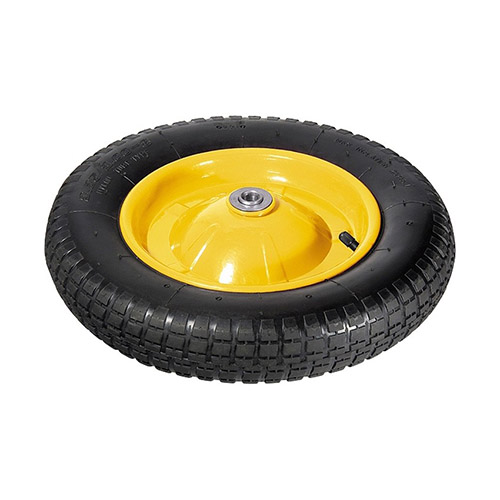 Колесо для тачки "Palisad", d360/16мм, втулка 94мм, резиновое, желтый