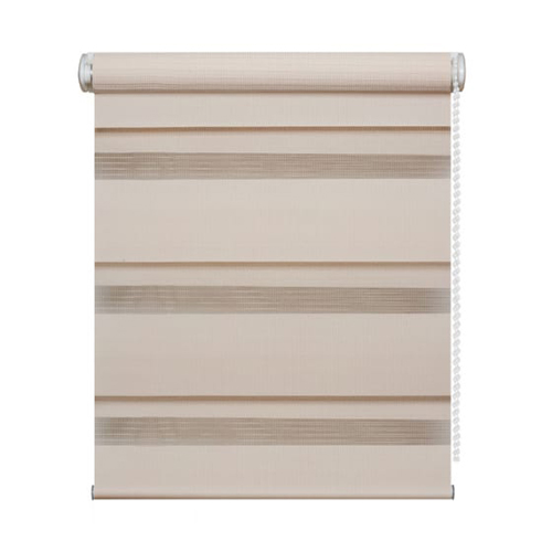 Рулонная штора "День-Ночь", бежевая,  730*1700мм
