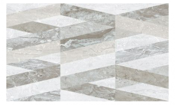 Декор керамический настенный "Милано Линии" 500*300мм, глянцевый, серый