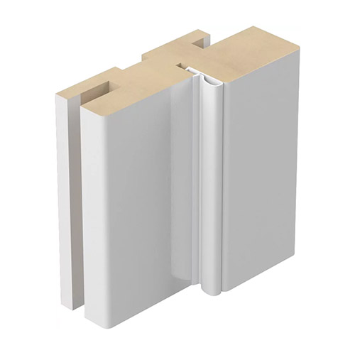 Стойка дверной коробки с уплотнителем, 80*2070*28/44мм, телескопическая , ПВХ глянец, "Белый"Дубрава-Сибирь