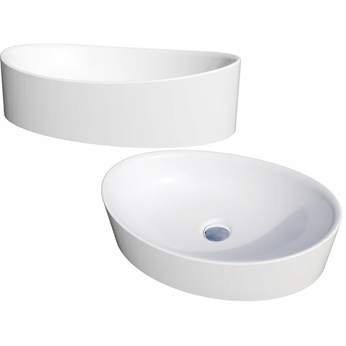 Умывальник &quot;Roll 53&quot; овал, полититан, на столешницу