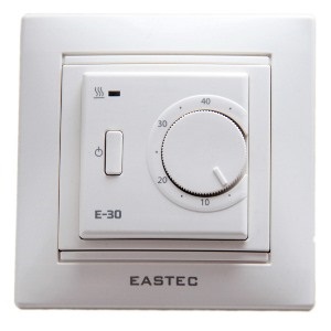 Терморегулятор "Eastec" E30 белый 3,5кВт скрытой установки механический, 82*82*40мм