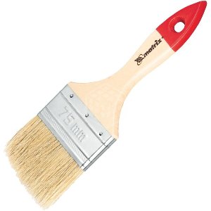 Кисть 75мм плоская, натуральная щетина, деревянная ручка, Matrix Стандарт