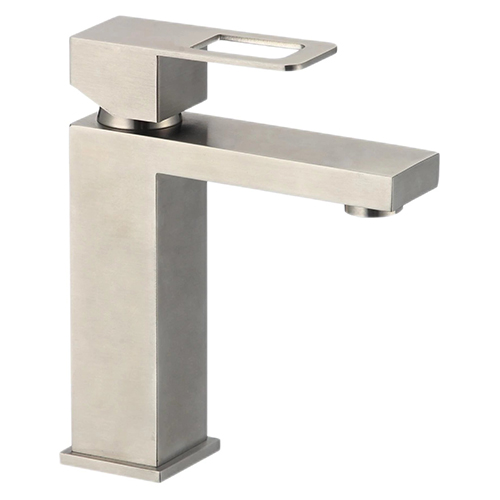 Смеситель для умывальника "Savol S-SUS1003", однорычажный, нержавейка, с подводкой