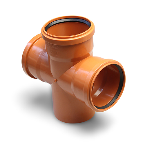 Крестовина одноплоскостная для наружной канализации 110/110*87°, Pro Aqua Terra