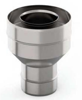 Старт-сэндвич, раструб D-115*200, Н+Н, 1мм+0,5мм, нержавейка Х (П-М) (К)