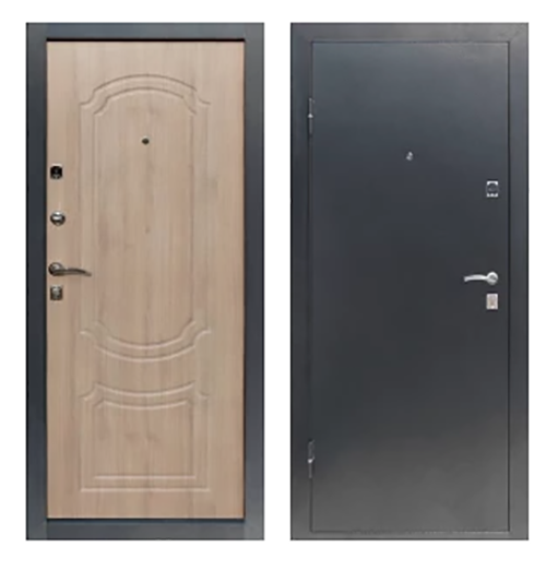 Дверь входная "Ультра С-180", 860*2050*70мм, левая, металл - "Антик серебро", МДФ - "Дуб грей"