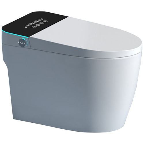 Унитаз умный напольный "Zili Do Гелиос К703-В2",прямой выпуск, с черным дисплеем, белый, с сиденьем микролифт