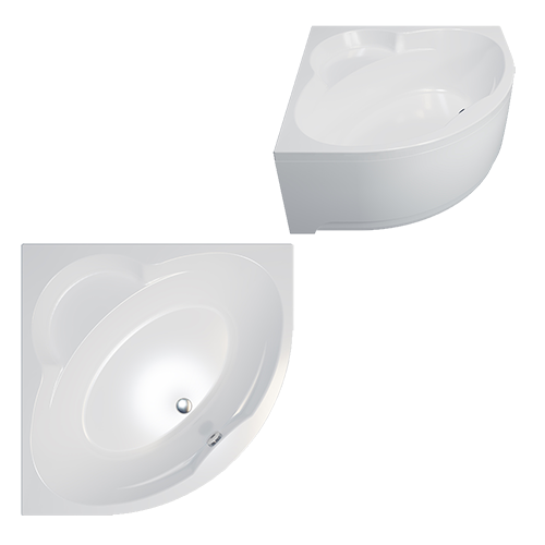 Ванна акриловая  "Мартин", 1200*1200, угловая, экран, сифон