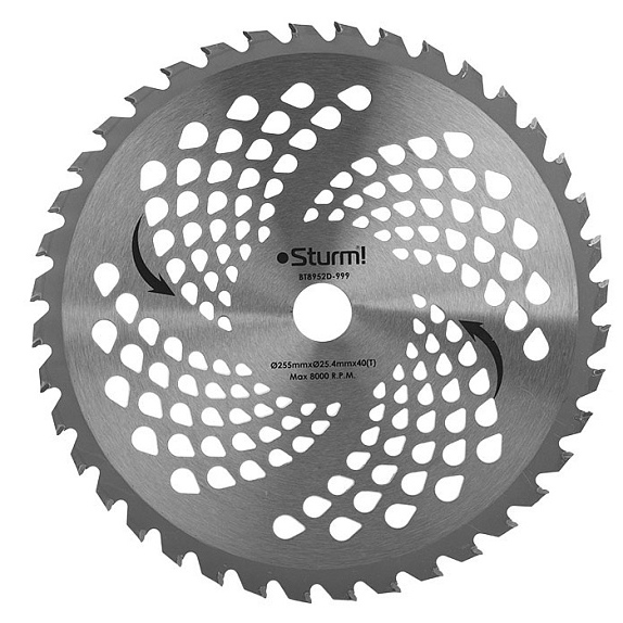 Фреза для бензотриммера, универсальная 255мм x 25,4x40,"Sturm!"