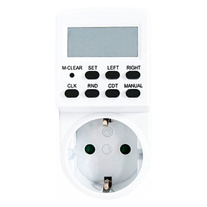 Розетка "Feron" с таймером (недельная) "TM24" 16А, 3600Вт, 220В, IP20, электронное управление, резерв батареи 1,2В, 100часов