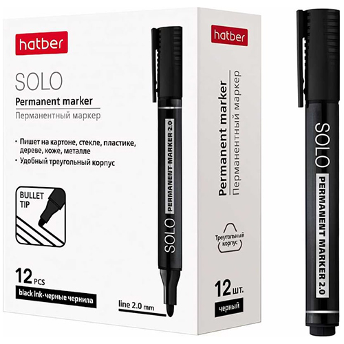 Маркер перманентный черный 2мм