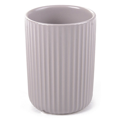 Стакан "Плиссе CE1610SA-ТВ", серый матовый, керамика