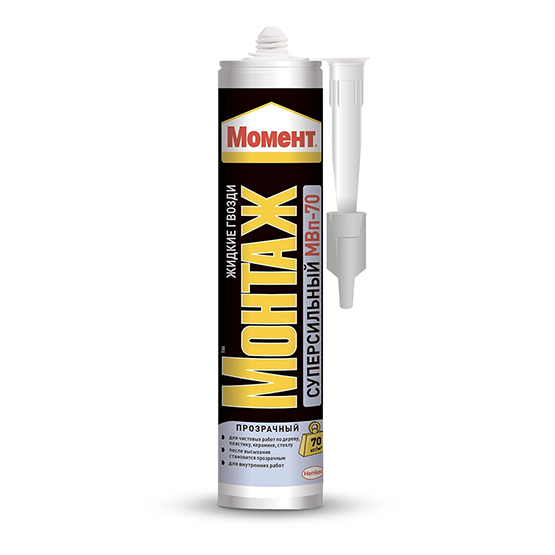 Жидкие гвозди "Момент Монтаж Суперсильный Прозрачный", 280г