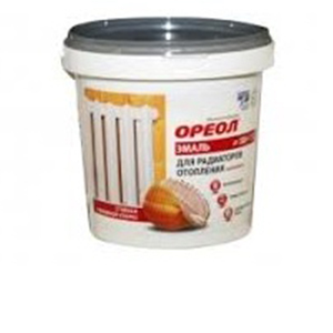 Эмаль акриловая глянцевая для радиаторов белая "Ореол", 1,1кг