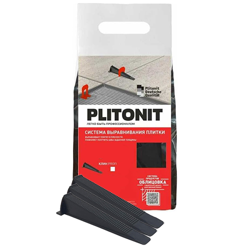 Система выравнивания плитки "Плитонит SVP-PROFI", Клин (для Зажима Ворота), 100шт/уп