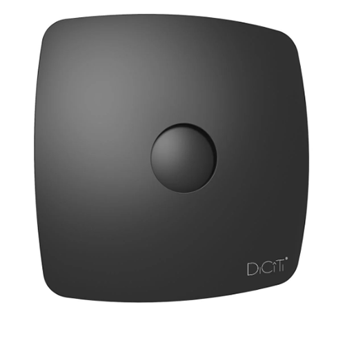 Вентилятор "Era" вытяжной D125 "RIO 5C" 14Вт осевой, с обрат. клапаном, Matt Black, DICITI