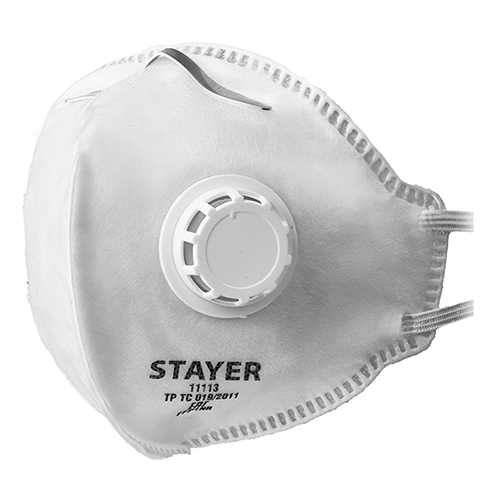 Полумаска &quot;Stayer&quot; фильтрующая, плоская многослойная с клапаном