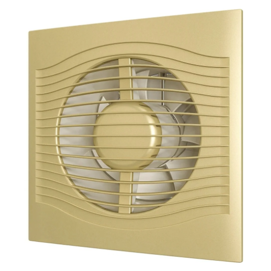 Вентилятор "Era" вытяжной D125 "SLIM 5C" 10Вт осевой, с обратным клапаном champagne