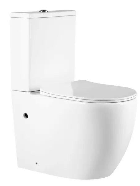 Унитаз-компакт "Golden Frog GF-2031" прямой выпуск, нижняя подводка белый с сиденьем микролифт