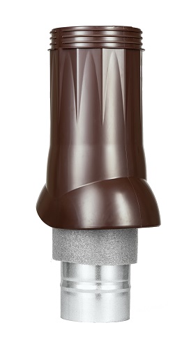 Труба вентиляционная пластиковая VWO d125/160, коричневый