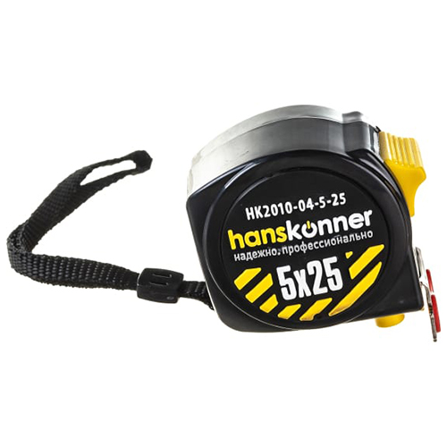 Рулетка &quot;Hanskonner&quot; 2 стопа, мощный магнит, 5м*25мм