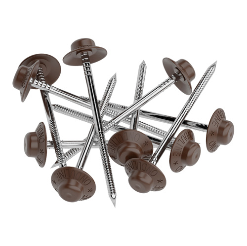 Гвозди с литой шляпкой коричневые, 75 мм