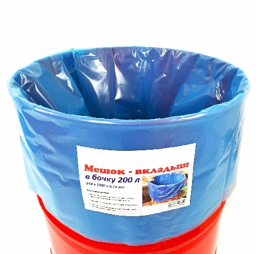 Вкладыш п/э 950*1500*150мк 200л 1/50 голубые