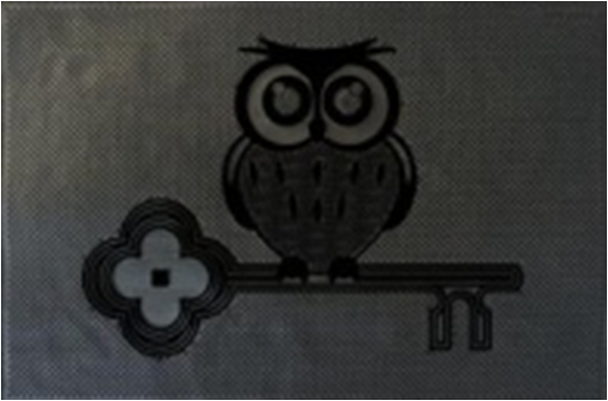 Коврик резиновый "Сова, SANSTEP", универсальный, "Черный", 400*600мм