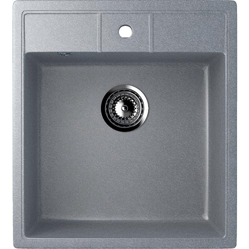 Мойка из искусственного гранита  "Ulgran",450*500*190мм "прямоугольная", графит