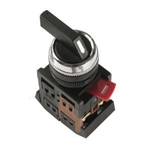 Переключатель АLСLR-22 на 3 фиксированных положения, черный I-O-II 1з+1р "ИЭК"