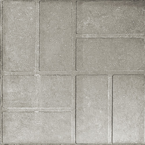 Плитка тротуарная полимерная  8 кирпичей 330х330х35  (серая) 4кг., 1п-150шт.