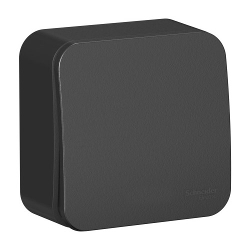 Выключатель 1-кл. о/п (изол.пластина), 10А, BLANKA антрацит