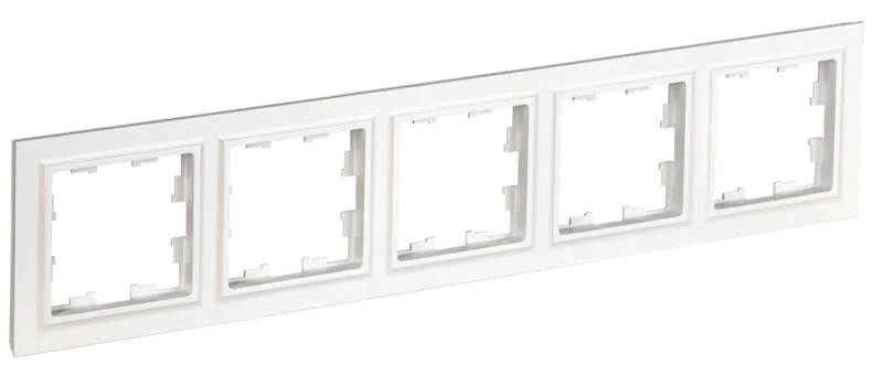 Рамка 5-мест. "BRITE", бел. IEK
