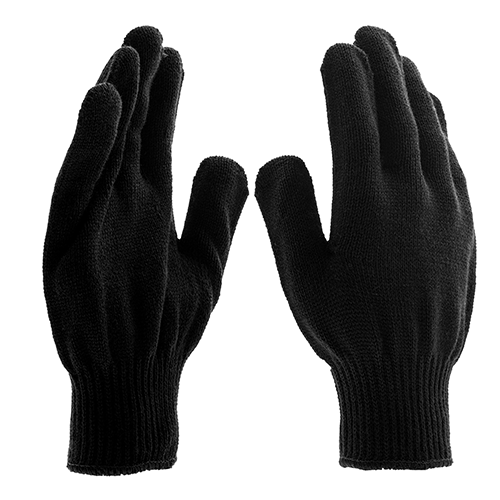 Перчатки "Сибртех", трикотажные, акрил, черные, оверлок, 10 класс