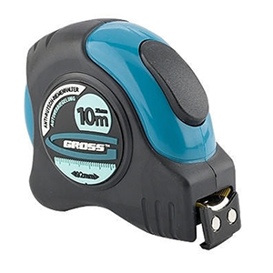 Рулетка "Gross" 10м*25мм, магнитный обрезиненный зацеп, двухсторонняя шкала