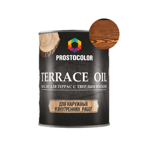 Масло для террас "PROSTOCOLOR", "Каштан", 0,75л