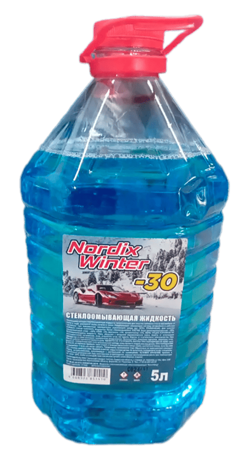 Жидкость стеклоомывающая незамерзающая  "Nordix Winter", 5л, -30С