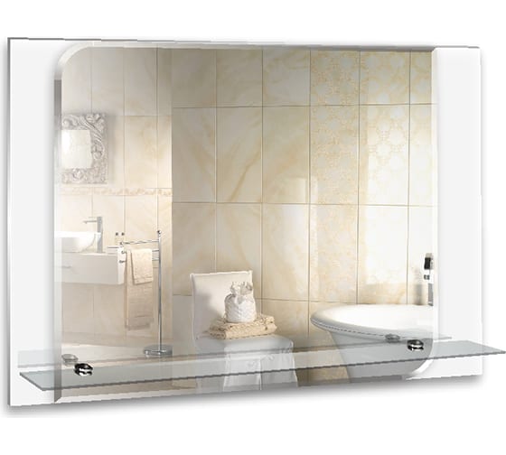 Зеркало &quot;Венеция&quot; 740*500мм с полкой