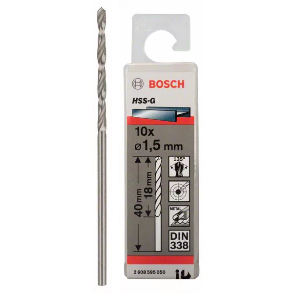 Сверло &quot;Bosch&quot; по металлу HSS-G 1,5*18*40мм