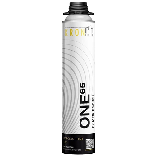 Пена монтажная  бытовая всесезонная "KRONbuild ONE 65", 770 гр