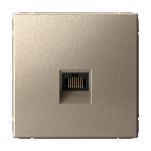 Розетка компьютерная RJ45, кат. 5е, механизм (без рамки), ARTGALLERY шампань
