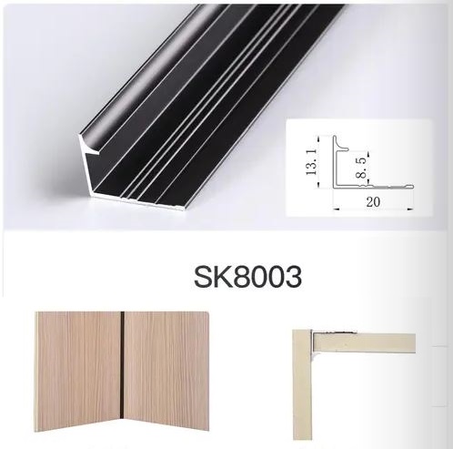 Профиль угловой (внутренний) пристенный - SK8003, бронзовое золото, 3м