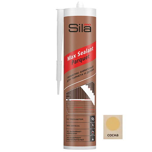 Герметик для древесины "Сосна", 280 мл, "Sila PRO Max Sealant" PARQUET
