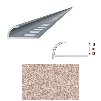 Раскладка, 7-8мм, L=2,5м, наружная, "Песок бежевый"