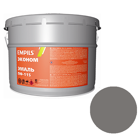 Эмаль алкидная серая ПФ-115 "Empils Эконом", 10кг